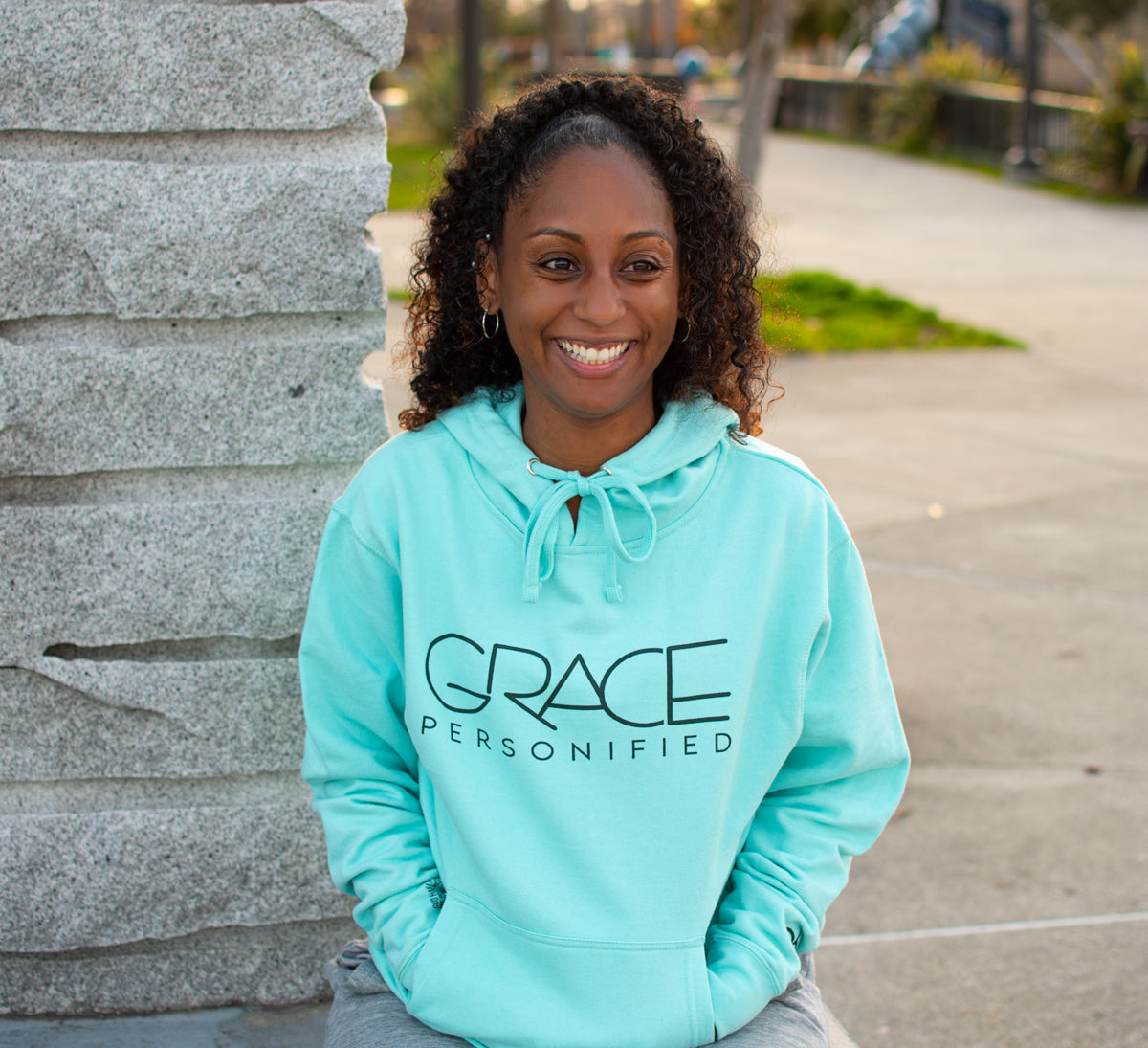 GRACE PERSONIFIED Hoodie Mint blue Parablegear